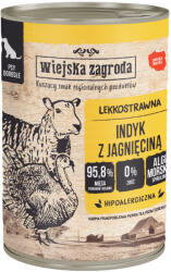 Wiejska Zagroda 12x400g Wiejska Zagroda Dog nedves kutyatáp - Pulyka & bárány