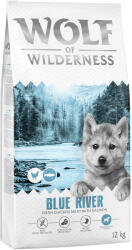 Wolf of Wilderness 2x12kg Wolf of Wilderness Junior "Blue River" lazac - gabonamentes száraz kutyatáp