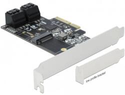 Delock 4 SATA port és 1 M. 2 B kulcsos csatlakozó PCI Express x4 Kártya - alacsony profilú formatényező (90396)