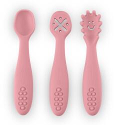 Petite&mars Take&match szilikon gyakorló kanál szett 3db dusty rose