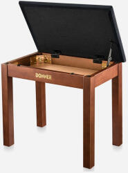 Donner DKB-10 BR zongoraszék tárolóval, barna
