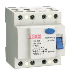 Anco Fi relé 4P 40A 0, 03A 10kA (321468)
