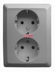 Anco Olympic 2-es földelt dugalj antracit (321047)