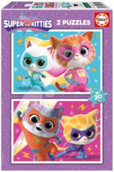 Educa Puzzle Super Kitties Disney Educa 2x20 piese de la 3 ani (EDU20340) Puzzle