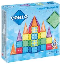 Coblo Mágneses építőjáték, 35 db - Classic Glitter (D-COBLO35-GL)