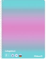 PELIKAN Caiet A4 Pelikan, 80 file, Color Edition, cu spira, patratele, roz/menta 103091