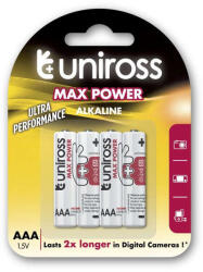 Uniross Max Power AAA Alkáli Elem - 4 db (UALKAAAMP4)
