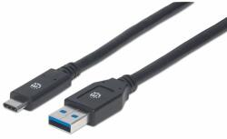 Manhattan Кабел Manhattan 354981, от USB A(м) към USB C(м), 3m, черен (354981)