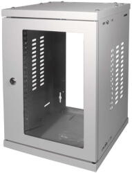 LogiLink Hálózati szekrény / fali állvány 10" , 8U, összeszerelt, szürke (W09Z33G)