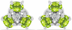  Ezüst Fülbevaló Changbai Peridottal és Fehér Topázzal - Stekkeres