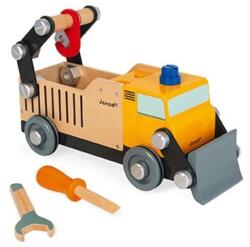 Janod Mașină din lemn și set de construcție Camion BricoKids (J06470) Set bricolaj copii