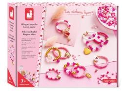 Janod Atelier Set creativ Confecționare bijuterii Inele cu perle 10 buc (J09125)