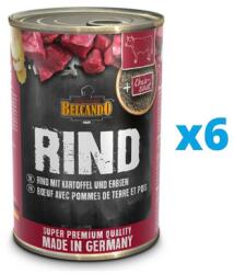 BELCANDO Super Premium Marhahús és burgonya 6x400 g nedves kutyaeledel