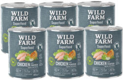  Wild Farm WILD FARM Superfood Chicken (Csirke tökkel, almával és fűszernövényekkel) 6x800g Gabonamentes Kutyaeledel