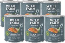  Wild Farm WILD FARM Superfood Salmon (Lazac cukkinivel, édesburgonyával és fűszernövényekkel) 6x800g gabonamentes kutyatáp
