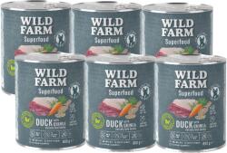  Wild Farm WILD FARM Superfood Duck (Kacsa quinoával, sárgarépával és fűszernövényekkel) 6x800g Gabonamentes kutyatáp