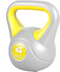 Gorilla Sports Kettlebell súlyzó vinyl 4 kg sárga (100345-00006-0009) - kokiskashop