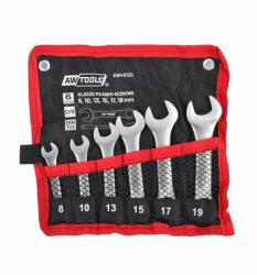AWTools LAPOSSZEMŰ KULCS RÖVID KPL. 6db 8mm-19mm (8, 10, 13, 15, 17, 19 (AW40120) (AW40120)