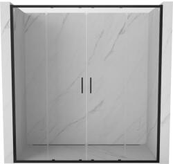 Mexen Exo, 2 szárnyú csúszó 180x200 cm, 6mm átlátszó üveg, fekete profil, 8152-180-000-70-00 (8152-180-000-70-00)