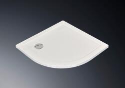 Erga Laos, negyedkör alakú zuhanytálca 80x80x5cm, akril, fényes fehér, ERG-V06-ACR-8080Q-WH-CR (ERG-V06-ACR-8080Q-WH-CR)