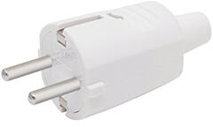  Szerelhető dugvilla, védőérintkezős, középen kivezető (fehér) (05938WH)