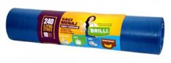 Brilli Saci Menaj 240L Albastri, Colectare Selectiva - Hartie, 10buc