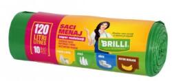 Brilli Saci Menaj 120L Verzi, Colectare Selectiva - Sticla, 10buc