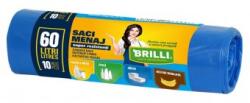 Brilli Saci Menaj 60L Albastri, Colectare Selectiva - Hartie, 10buc