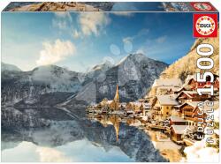 Educa Puzzle Winter in Hallstatt Educa 1500 darabos és Fix ragasztó (20284)