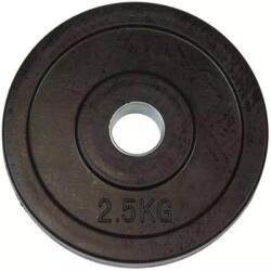 AktivSport Gumírozott súlytárcsa Aktivsport 31 mm markolat nélkül fekete Súlytárcsa