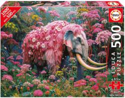Educa Puzzle Floral Elephant Educa 500 darabos és Fix ragasztó (20228)