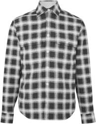 Boss Риза с дълъг ръкав Boss Men's C Owen Flannel Check Long Sleeve Overshirt - Open Grey 072