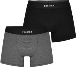 Firetrap Мъжки боксерки Firetrap 2 Pack Trunks Mens - Black/Stripe