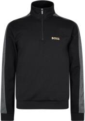 HUGO BOSS Men's Quarter Zip Fleece - Black/Gold 001