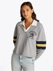 Tommy Hilfiger Блуза Tommy Jeans Varsity Crest Rugby Sweater - Grey Htr