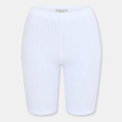 Brave Soul Къси панталони Brave Soul White Ribbed Cycling Shorts - White