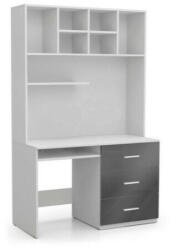  Íróasztal Campus (Fehér + Fényes fehér + Fényes szürke)