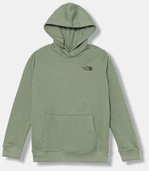 The North Face gyerek felső TEEN BOX NSE REGULAR HOODIE - zöld 124-129