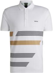 Boss Блуза с яка Boss Men's HBG Paddy Tape AOP Performance Polo Shirt - White 100