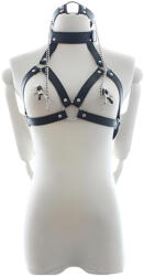 LateToBed - mellhám szájpecekkel és bimbócsipesszel (fekete)