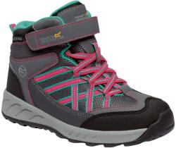 Regatta Юношески боти Regatta Samaris Junior Velcro Mid Walking Boots - Granit/Duchs