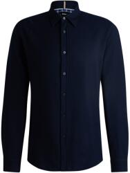 HUGO BOSS Риза Boss Men's C-Roan-Kent-C-244 Black Long Sleeve Plain Shirt - Dark Blue 404