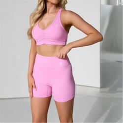 Gym King Womens Scrunch Bubblegum Pink Low Impact Sports Bra - Pink
