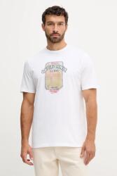 Guess pamut póló PANORAMA fehér, nyomott mintás, M5YI18 I3Z14 - fehér M