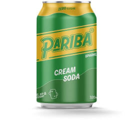  Pariba Zero Cream Soda enyhén szénsavas cukormentes üdítő 320ml DRS - delfinbuvar