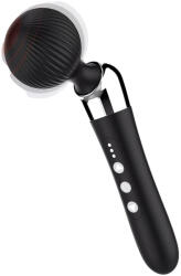  Hajlított, fekete akkus masszírozó vibrátor