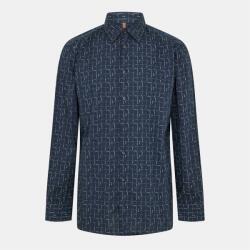 HUGO BOSS Men's T-Hays-Kent-214 Plain Long-Sleeve Shirt - Dark Blue