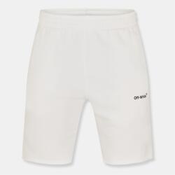 OFF WHITE Поларени къси панталони OFF WHITE Men's Diag Cotton Arrow Motif Fleece Jogger Shorts - White/Black