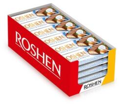 ROSHEN Tejcsokoládé manduladarabokkal és kókuszos töltelékkel Roshen Csokoládé tábla földimogyoróval 30 x 38 g
