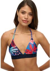 Superdry Logo Triangle bikini top - Blue (Tropical Stencil Blue Print)
